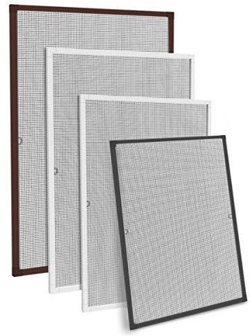 Sun World Insektenschutz nach Maß, Weiß, Braun oder Anthrazit, alle Größen, ohne Bohren, Klemmfix, Fliegennetz, Insektenschutzgitter (Weiß, Höhe: 50-60 cm x Breite: 71-80 cm)