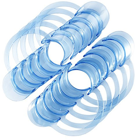 ROSENICE Mundöffner 20 Stücke Dental C-form Typ Klar Wangenhalter Mund Lippenöffner für Home Dentistry Usage (Blau)