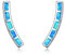 WINNICACA Blau Opal Ohrringe Sterling Silber Bar Climber Crawler Manschette Ohrringe Ohrklemme für Frauen Mädchen Geschenke Schmuck
