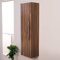 NRG Walnut 1200mm Wall Hung Tall Bathroom Storage Unit Furniture
