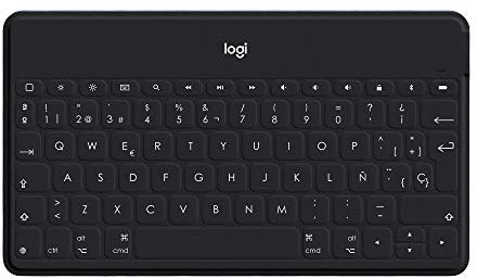 Logitech Keys-To-Go Tastiera Wireless Bluetooth per Iphone, Ipad, Smartphone, Tablet, Android, Windows, Apple Tv, Sottile, Leggera, Tasti Scelta Rapida, Layout Italiano Qwerty, Nero (Ricondizionato)