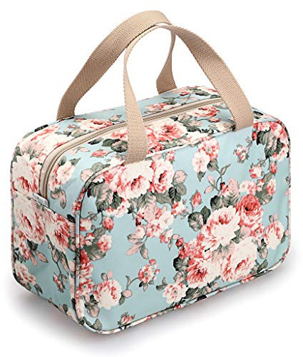 Sumnacon Trousse de Toilette Sac de Toilette Grande capacité Organisateur pour Le Voyage,Business,Pique-Nique(Fleurs)