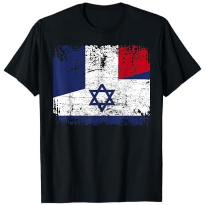 ISRAËL FRANCE DRAPEAU DE L'AMITIÉ FRANÇAIS T-Shirt
