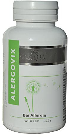 Bei Allergie, 60 Tabletten, 4 Extrakte pflanzlich u.a. Schwarznessel, 1 Tabl. täglich, effektiv, Pollen- Nahrungsmittel- Milbenallergie, Heuschnupfen, wie Nasenspray, augentropfen, Alergovix