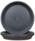 LIKOSO Soucoupe Pot Fleur 14CM Gris en Plastique Pots de Fleurs Lot de 5 Soucoupes - pour Plantes d'intérieur et d'extérieur