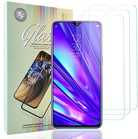 klyeu Protector de Pantalla para Realme 5 Pro, 9H Dureza Cristal Templado móviles película blindada HD película protectoraCompatible con Realme 5 Pro 3 pack