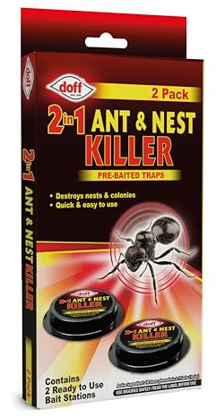 FERRIS | 2pk Ant Killer Bait Station Destroys Ants and their Nests | Ant Traps used Indoors, Kills Ant Colonies Use at Home & Garden | Strongest Control System - Clean and Easy to Use, Creates No Mess