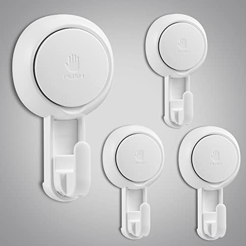ilikable 4 Pezzi Ganci Ventosa Bagno Super Portante 5KG Senza Foratura per Asciugamani Appendini Impermeabile e Resistente al Grasso Parete per Doccia Cucina