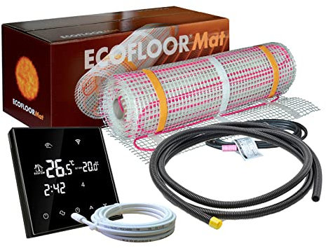 Elektrische Fußbodenheizung Ecofloor 200 W/m² mit Thermostat RT-67 WIFI Touch (10 m² - 0,5 x 20 m)