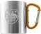 OUTDOOR SAXX® Stainless Steel Mug with Carabiner Handle and Laser Engraving (Orange)