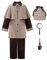 ReliBeauty Disfraz Detective Disfraz Sherlock Holmes Niños y Niñas con Accesorios 7-8 años(120cm)