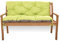 Sitzkissen für Hollywoodschaukel - Sitzbank mit Rückenlehne - Gartenschaukel Kissen - Bankkissen Outdoor (160 x 60 x 50, Limette)