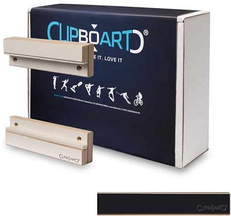 Clipboart® Standard Wandhalterung - schwarz - Halterung - Snowboard - Wakeboard - Kiteboard - Balanceboard - Wakeskate - Longboard - 360° Wandbefestigung (schwarz)