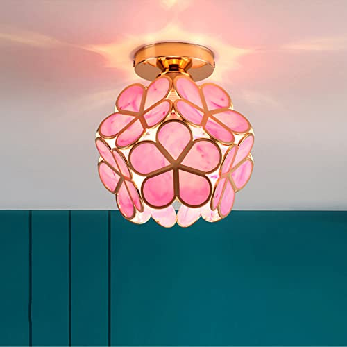 Chao Zan E27 Durchgangslicht Flurlampen Balkon Eingangstür Eingang kreativ modern einfach Schlafzimmer Deckenleuchte (Glühbirnen nicht enthalten) (Rosa)