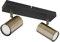 Deckenstrahler Spotleiste Deckenlampe Schlafzimmerlampe Deckenleuchte 2-flammig, Strahler beweglich, Metall Messing, schwarz, 2x GU10, LxBxH 26x6x12 cm