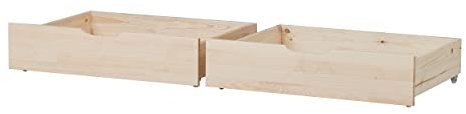 Hoppekids ECO Comfort Schubkästen-Set für 70x160 cm Kinderbetten, Natur