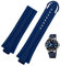 BONOOL 24mm * 12mm Lug End Gummi Wasserdichtes Armband Für Oris Armband Silikon-uhrenarmband Edelstahl Faltschließe