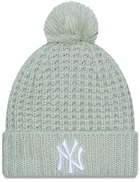 New Era Wintermütze Frauen Fanartikel New York Yankees Grün MLB Baseball Bommelmütze - One-Size