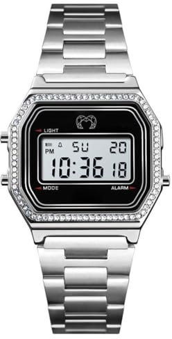 Orologio da donna. Orologi da donna Stile classico vintage, bordato da scintillanti pietre di zirconia. Originale orologio da polso da donna con movimento al quarzo di alta qualità. (Argento placcato)