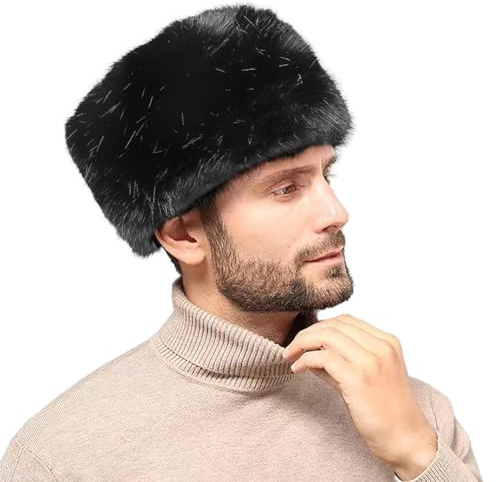 Chapeau Chapka Russe Hiver pour Homme Femme Chapeau de Trappeur en Fausse Fourrure Confortable Souple Chapeau Thermique Super Épais Bonnet Chapkas d'hiver Coupe-Vent pour Ski Snowboard Extérieur
