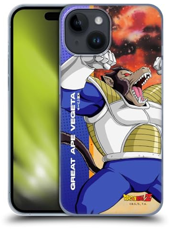 Head Case Designs Officially Licensed Dragon Ball Z Great Ape Vegeta Saiyan Arc Characters Hard Back Case Compatible With Apple iPhone 15