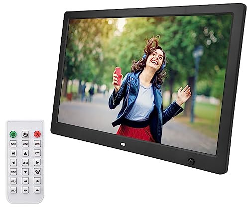 Digitaler Bilderrahmen, 15,4-Zoll-Digital-Fotorahmen mit Bewegungserkennungssensor, 1280 * 800, Unterstützt Video-Play-Wecker-Kalender, für Freunde und Familie
