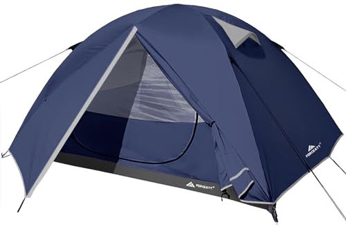 Forceatt Zelt 3 Personen Camping Wasserdicht 3-4 Saison,Ultraleicht Zelte Mit Kleinem Packmaß, Kuppelzelt Sofortiges Aufstellen Für Trekking, Outdoor, Festival