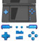 eXtremeRate Ersatz Tasten Set für nintendo DS Lite NDSL, Custom D-Pad ABXY Start Select R L Power Volume Knöpfe für nintendo DS Lite Handheld Konsole(Lila Blau)-Console NICHT enthalten