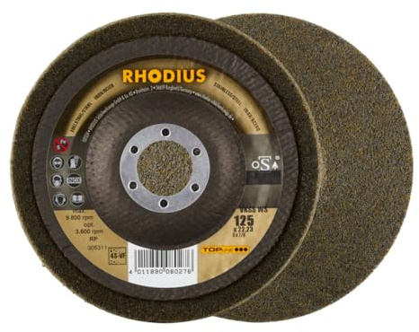 RHODIUS TOPline VKSS WS Vlieskompaktscheibe 125 x 22,23 mm 4S-very fine 2 Stk