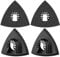 4 pezzi Delta Sander Multitool Piastra abrasiva 80 mm - Accessorio ottimale per Fein Multimaster, Bosch, Parkside, Ryobi, Worx, Workzone e altro ancora - Carta vetrata multifunzionale per utensili