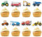 WERNNSAI Construction Cupcake Topper - Construction Zone Birthday Party Supplies 40 Pcs Dump Truck Excavator Tractor Cake Food Picks for Boys Kids Birthday Baby Shower Cake and Muffin Decorations