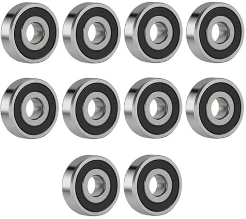10 Stück Kugellager Rillenkugellager Lager doppelt abgedichtet, für DIY, Drehbänke, Motoren, 3D-Drucker, Fräsmaschinen, verschiedene mechanische Geräte (6200-2RS, 10mm*30mm*9mm)