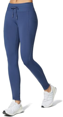 baleaf Damen Wanderleggings wasserdichte Skihose Winter Leggings Outdoor Thermohose high Waist 25 Blau 3XL