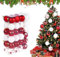 ilauke 48 Stück Christbaumkugeln, Weihnachtskugeln Ornamente Christbaumkugeln Plastik Bruchsicher Weihnachtsbaumschmuck für WeihnachtsbaumDeko, Rote+Weiße