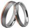 DOOSTI Trauring/Partnerring Dainty Tantal 999 - Bicolor mit Moissanite Steine - Damen und Herren Variante mit Gratis Gravur (Ring ohne Stein, 70)