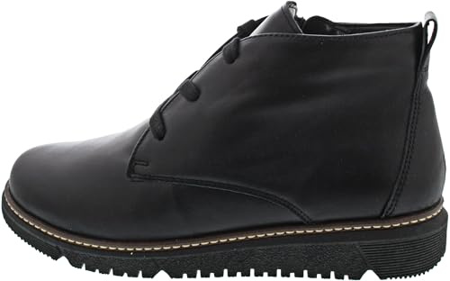 Waldläufer K-Gesa Bootie, Softlamm (Glattleder), Schwarz Schnür. und Reißverschl., Weite K 604804-144-001 Gr. 37