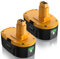 2 Pack 4Ah/4000mAh Ni-MH Battery Replacement for Dewalt 18V Battery DC9096 DE9098 DE9503 DE9039 DE9095 DC9096 DW9096 DW9095 DW9098 DC725