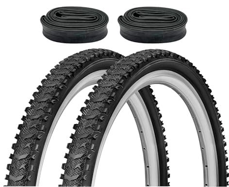 2er Set Fahrradreifen 24x1,75 Zoll 47-507 mit Autoventil Schläuchen AV
