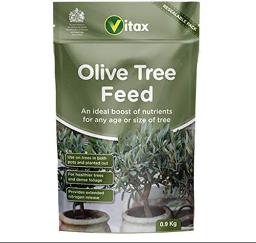 Vitax Olive Tree Feed 0.9kg – Specialist Fertiliser for Healthy Olive Trees – Promotes Strong Root Growth, Lush Foliage & Fruit Production – Ideal for Pots, Planters & Garden Borders