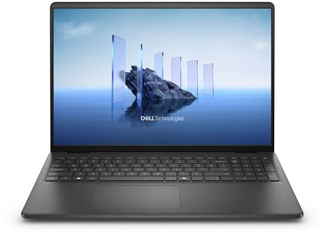 Dell 16 Laptop DC16250 – 16 FHD+ (1920x1200) Display, Intel Core 7 Series 1, Intel UHD Grafik, 16GB DDR5 RAM, 1TB SSD, Windows 11 Home, Fingerabdrucksensor, QWERTZ Tastatur – Schwarz