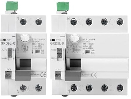 Disjoncteurs différentiels à réenclenchement type A-SI 2P 4P 40A 63A 30mA RCD électromagnétiques(A-SI 2P 40A 30mA)