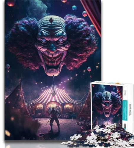 1000 Teile für Erwachsene Das Zirkus-Puzzle 1000 Teile für Teenager Spielzeug Lernspiele Stressabbau Künstlersammlung Bildende Kunst (26x38cm)