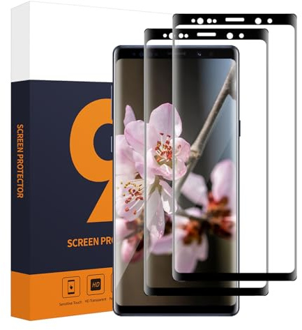 Carantee 2 Stück Schutzfolie für Panzerglas für Samsung Galaxy Note 9, 3D-Volle Bedeckung HD-Klar Kristallklar Samsung Note 9 Folie, 9H Härte Dauerhaft Unzerbrechlich Note 9 Schutzglas