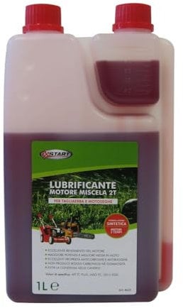 Start Lubrificante Motore 2T 1L - Olio per Motori a Miscela per Taglieria e Motoseghe, Prestazioni Elevate e Avviamento Rapido e Sicuro