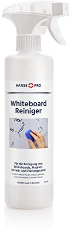 HANSE PRO Whiteboard-Reiniger, 1 x 500 ml I Cleaner I Löscher I Reinigungs-Spray I Tafel-Reiniger I Zubehör I mit praktischem Sprüh-Kopf