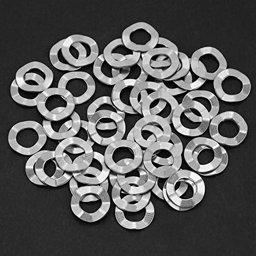 Rondelle ondulate Rondelle elastiche in acciaio inossidabile Guarnizioni Rondelle elastiche Blocco strumenti(stile: M6 (50PCS))