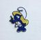 GK Aufnäher mit Schlumpfen, Cartoon, Blau, 7 cm x 5 cm, 1 Stück, Bügelflicken