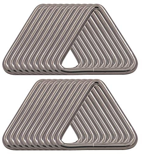 BIKICOCO 3,8 cm Dreieck Metallring Schnalle Schleife Triangel Ring Dreieck-Schnalle, runde Kanten, Gurtbandverschluss, Handtaschenverschluss, Handtaschengurt, Gunmetal - 20 Stück
