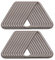BIKICOCO 3,8 cm Dreieck Metallring Schnalle Schleife Triangel Ring Dreieck-Schnalle, runde Kanten, Gurtbandverschluss, Handtaschenverschluss, Handtaschengurt, Gunmetal - 20 Stück