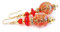 VENEZIA CLASSICA - Boucles d'oreilles pour femme avec perles en verre de Murano original, collection Diana, avec feuille d'or 24 carats, fabriqué en Italie certifié, Verre